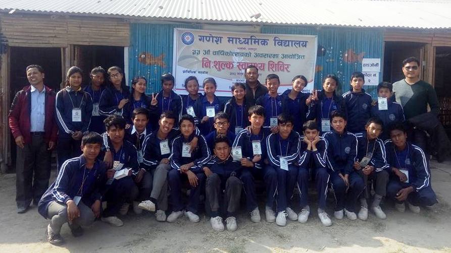 विद्यार्थीको स्वयम् सेवामा स्वास्थ्य शिविर