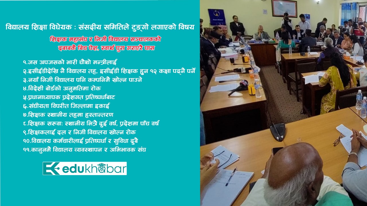 शिक्षक महासंघ र निजीका सञ्चालकले जे चाहे त्यही कानुन !