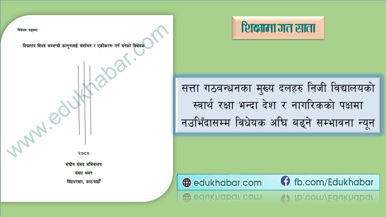 निजीको चलखेलले रोकियो शिक्षा विधेयक