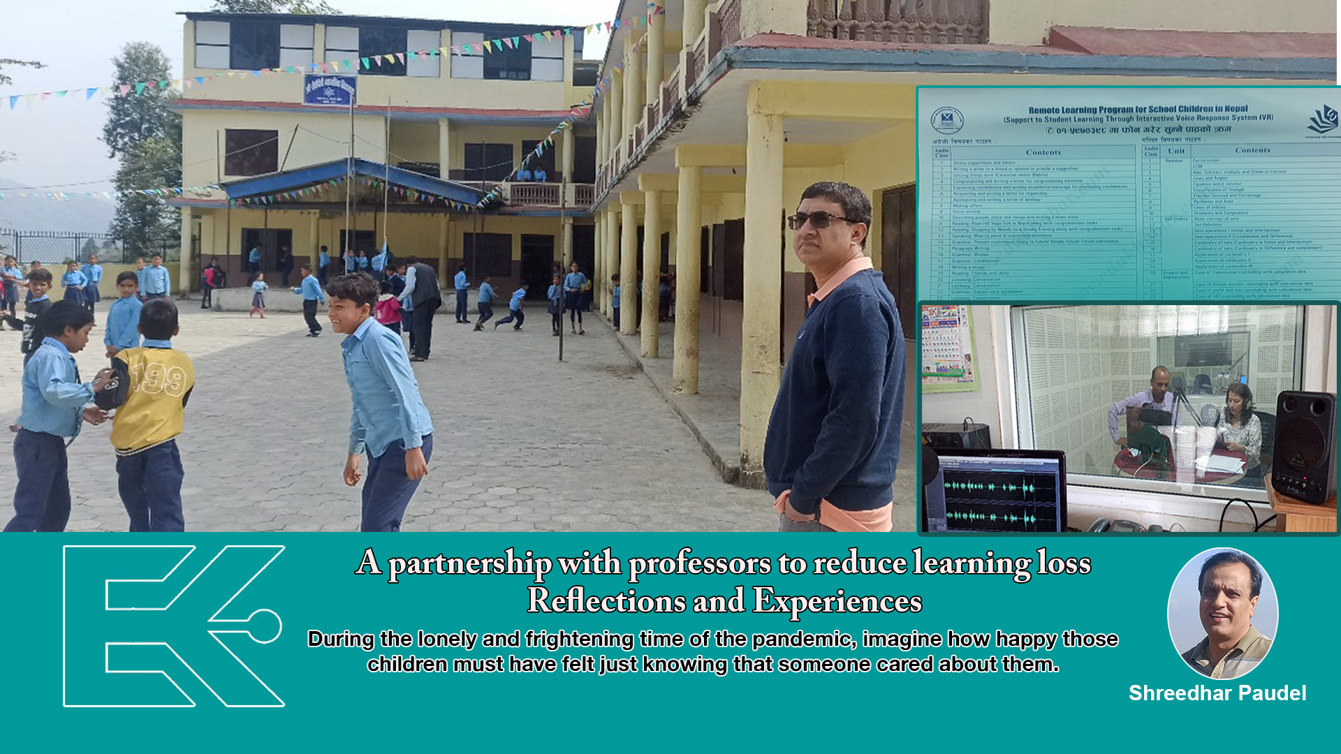 That effort made to continue learning during difficult times !