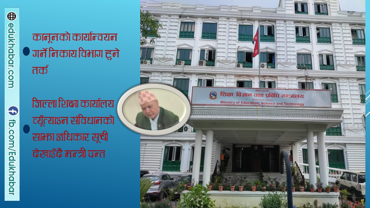शिक्षा विभाग र जिल्ला कार्यालय व्यूँत्याउने प्रस्ताव