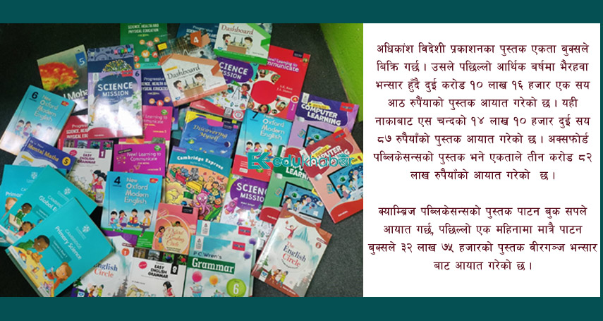 अनुमति बिना विदेशी पाठ्यपुस्तक बजारमा छ्यापछ्याप्ती